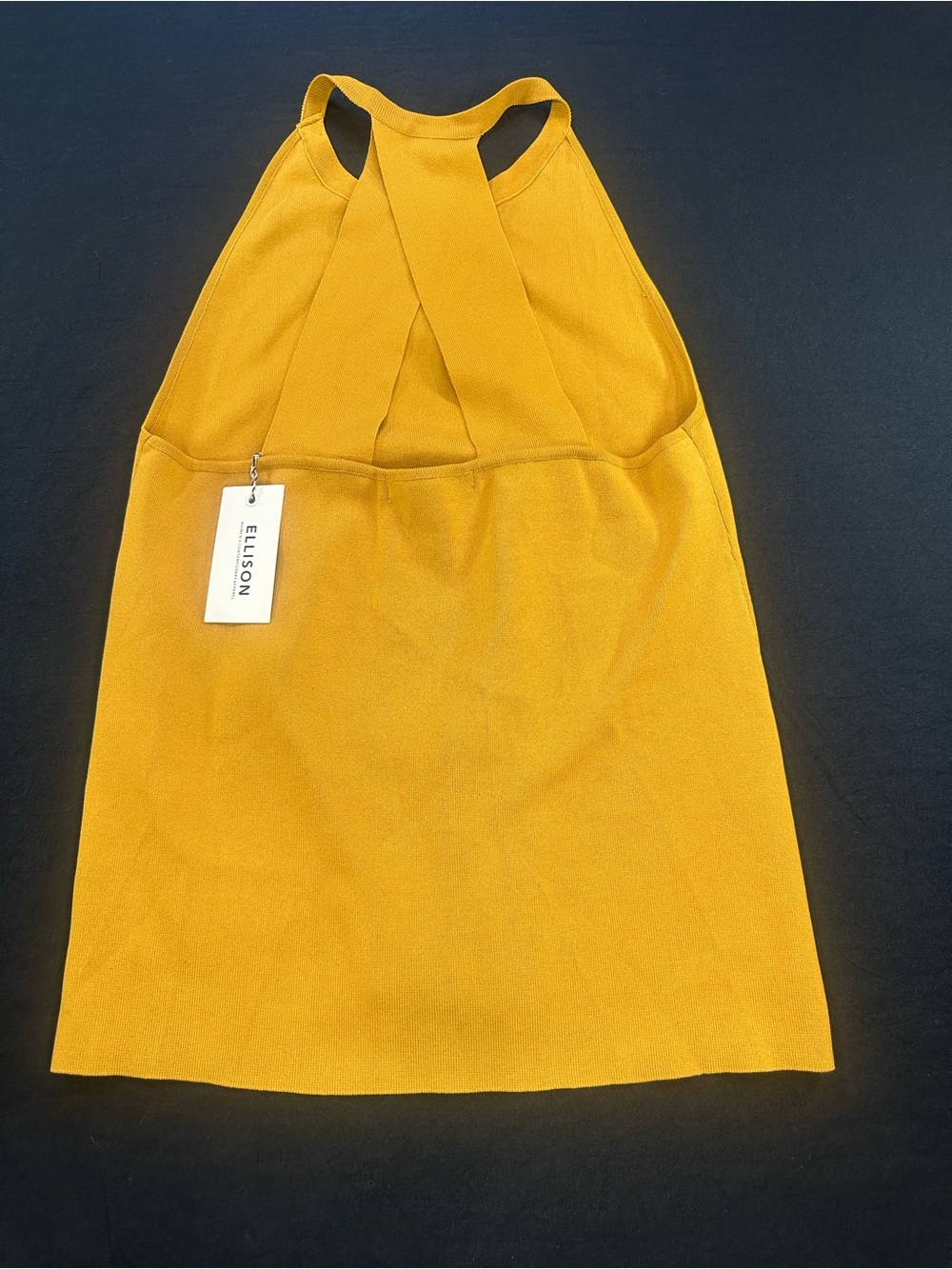 Ellison Mustard Racer Back Tank Top - Picture 6 of 9
